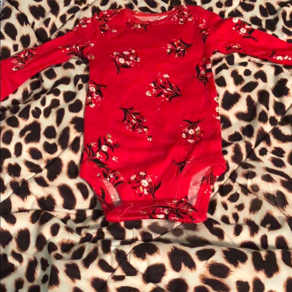 Red long sleeve onesie